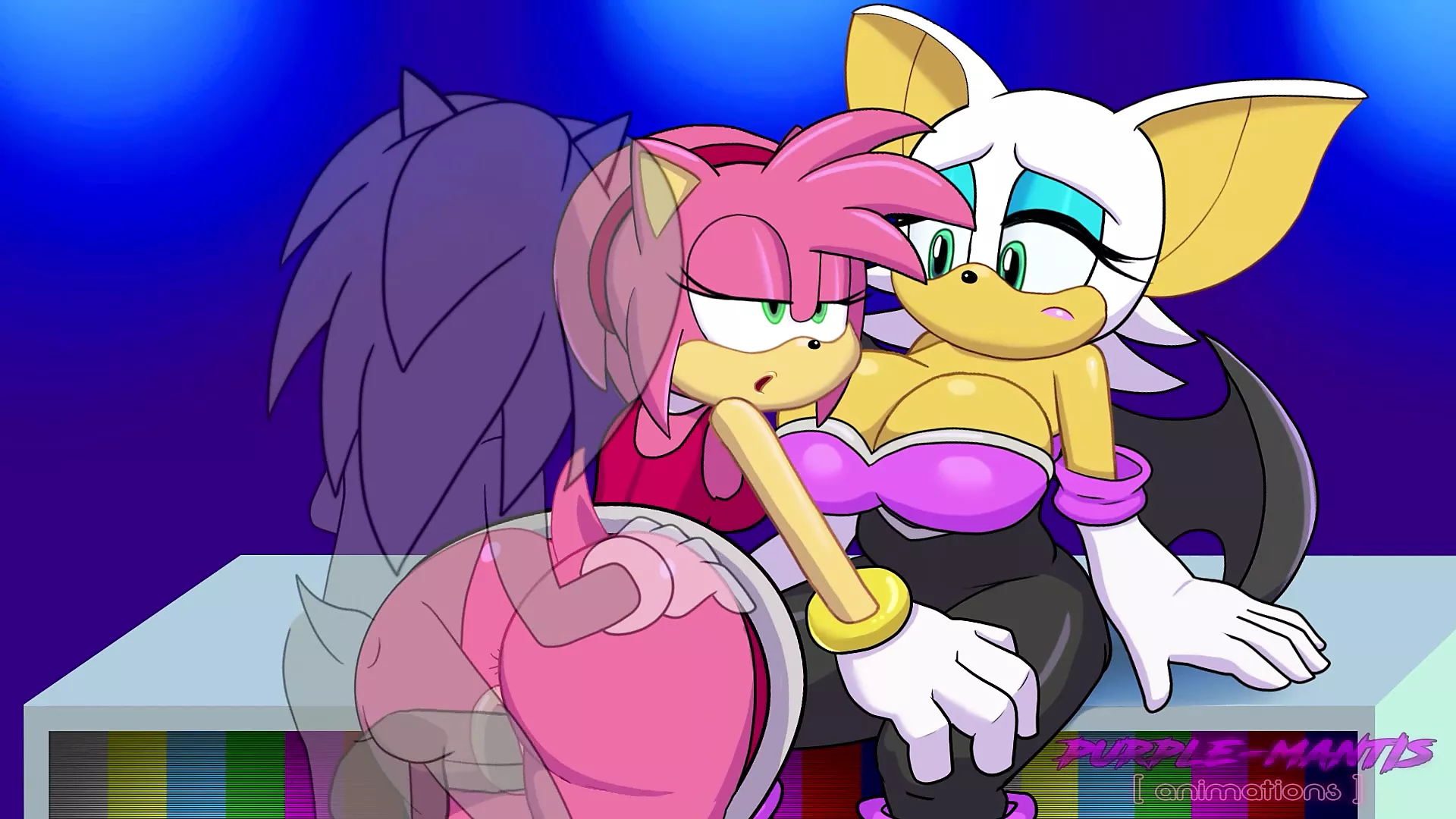 Rouge The Bat Gets Cucked By Amy Rose - порно видео