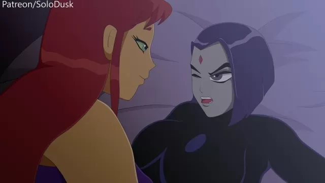 Sound Starfire Raven futanari on futa animation DC Teen  