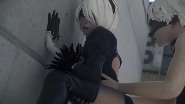 NieR Automata 2B 9S sfm nsfw 3D R34 Blender hentai Porn Rule34  